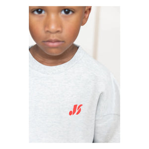 Jenest - Renk bloklu органik pamuklu sweatshirt | Açık gri