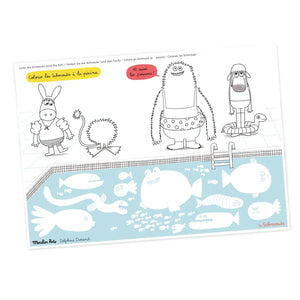 Moulin Roty - 40 adet boyama placemats seti - Les Schmouks