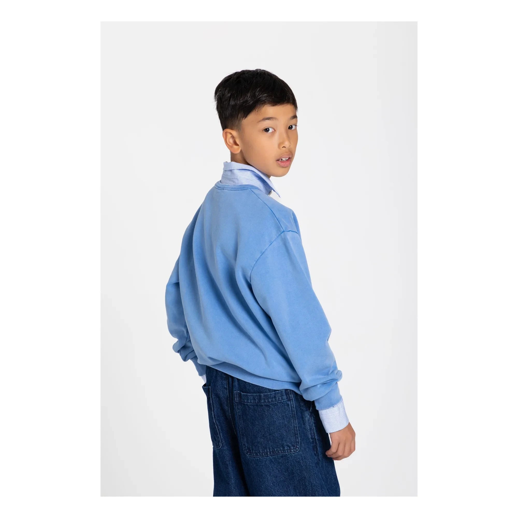 Smallable Kid - Arlo organik pamuk sweatshirt | Kraliyet mavisi