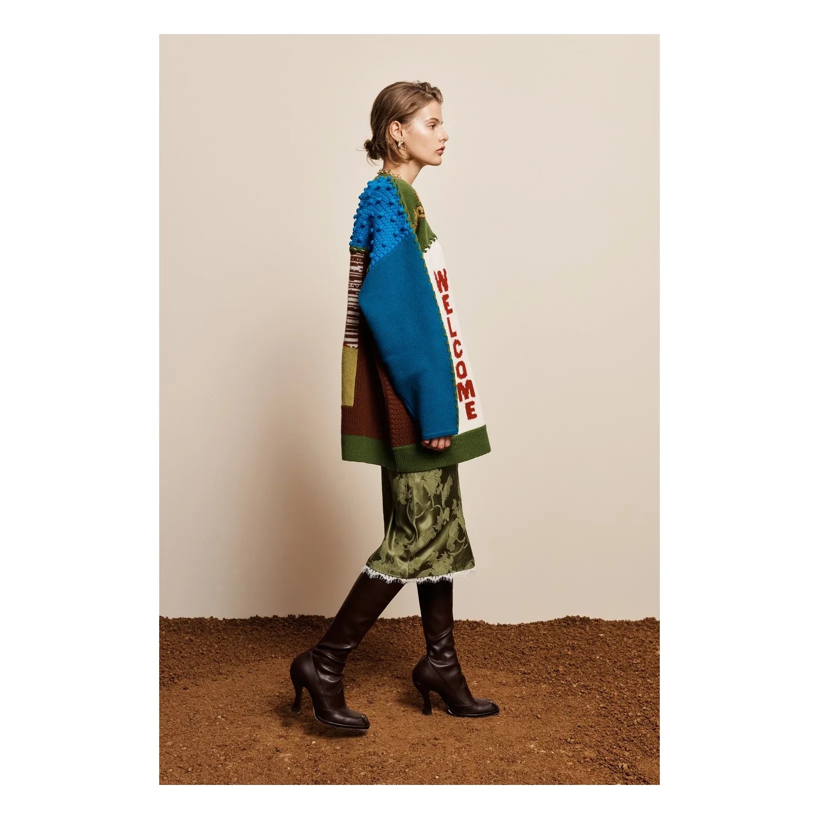 Alémais - Lasso Patchwork Hırka | Ecru