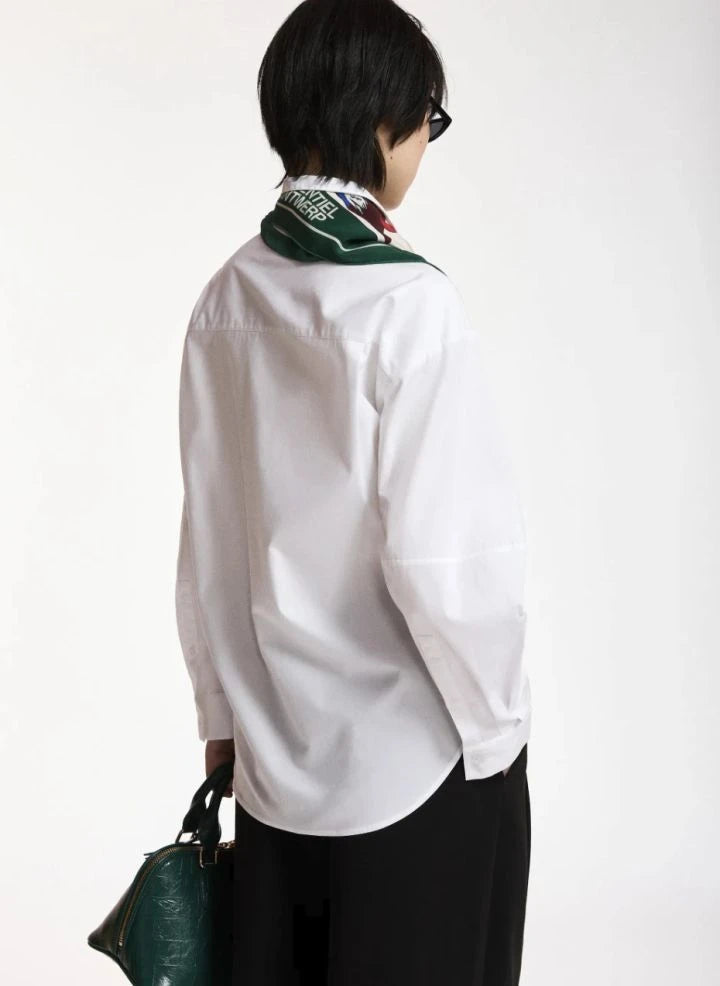 Essentiel Antwerp - Kreative Oversize Gömlek | Beyaz