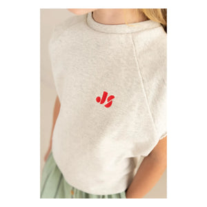 Jenest - Joey 21 organik pamuklu kolsuz sweatshirt | Açık gri