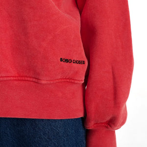 Bobo Choses - Hidden Monster organik pamuklu sweatshirt | Kırmızı