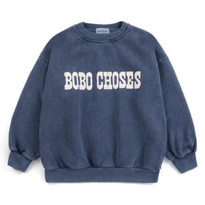 Bobo Choses - Bobo Choses Organik Pamuklu Sweatshirt | Koyu Mavi
