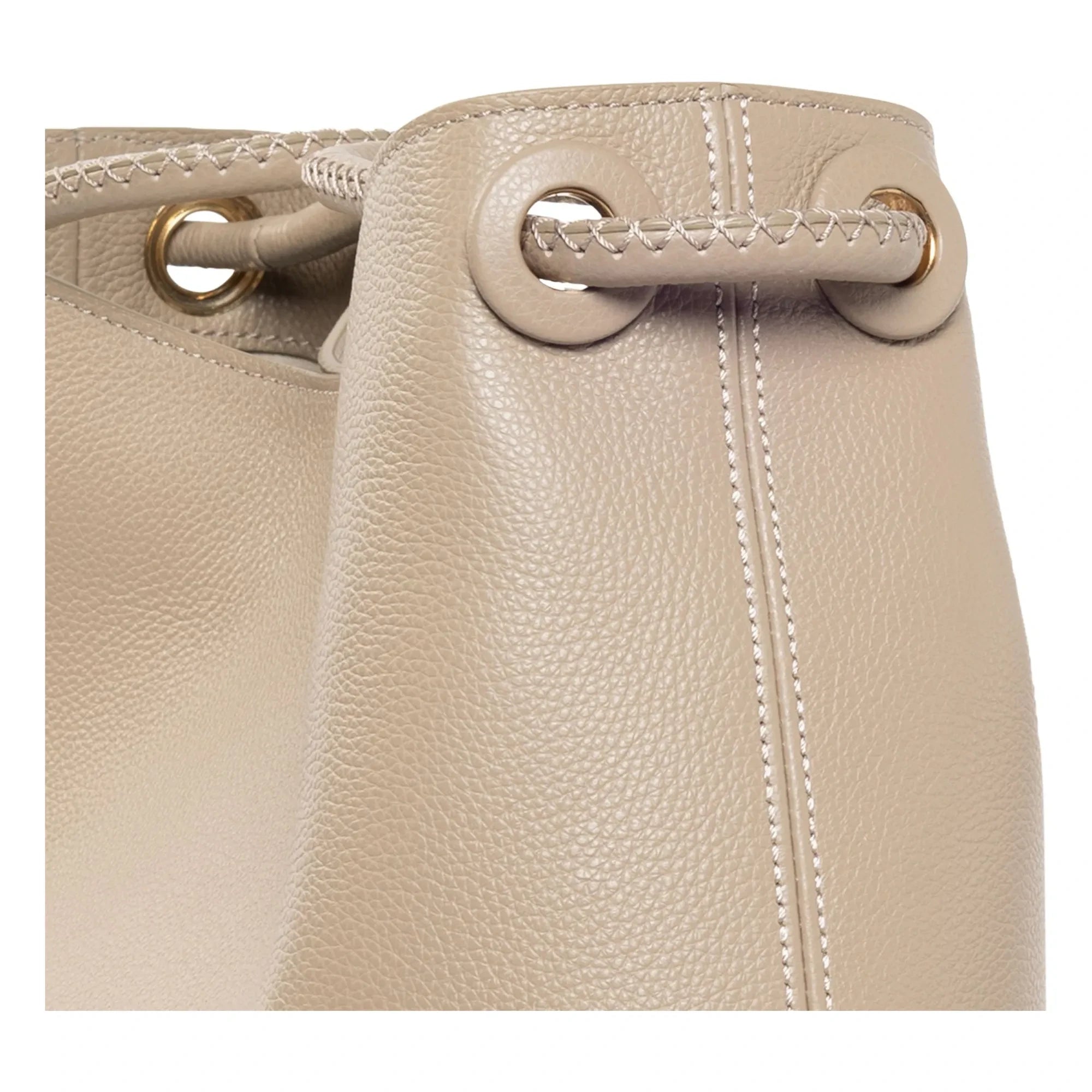 Elleme - Vosges Grainé deri çanta | Toz kahverengi