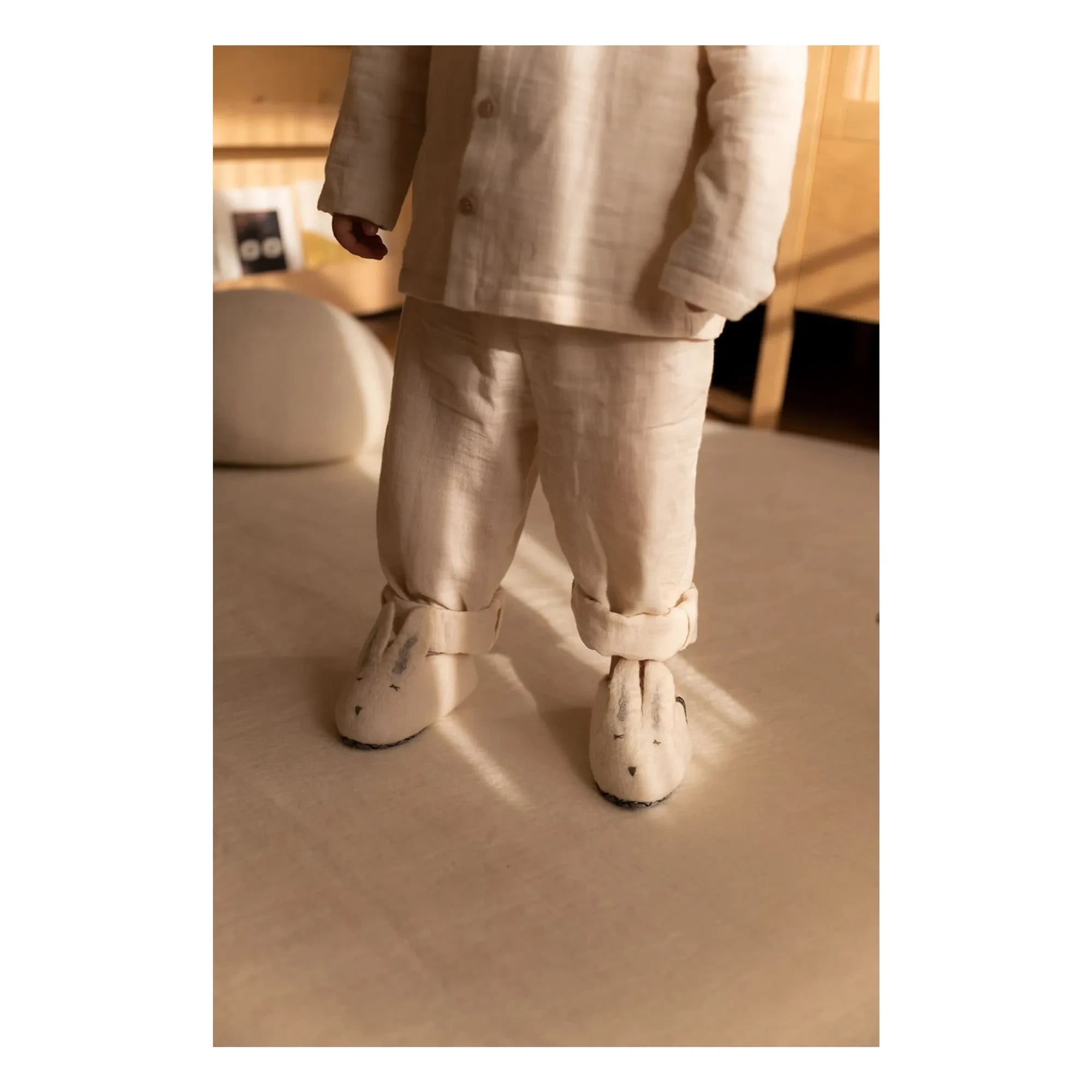 Muskhane - Keçe ve deri tavşan terlikleri | Ekru