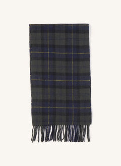 Barbour - Yün Ekose Atkı | Koyu Yeşil