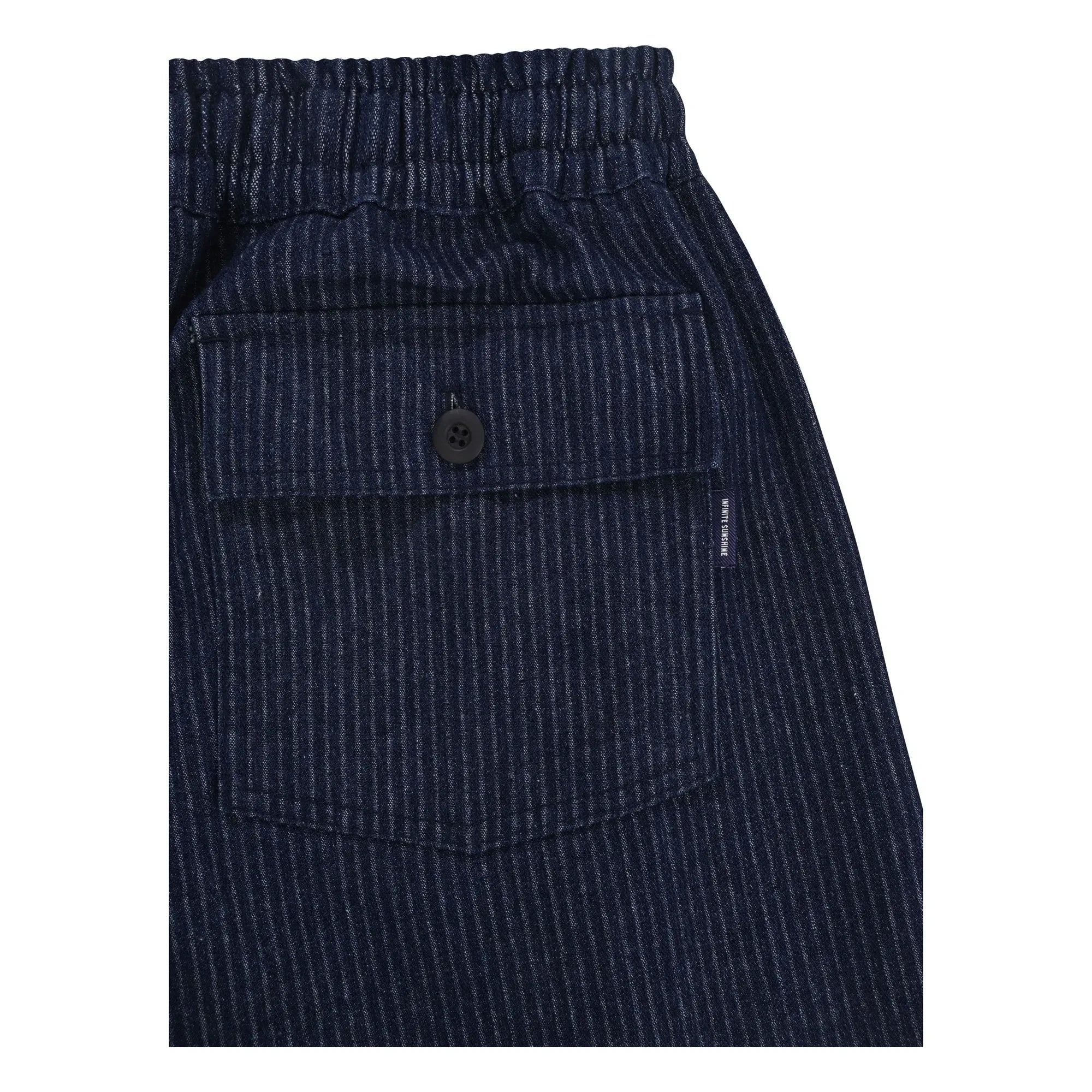 Kappy - Yorgun Denim Çizgili Pantolon | Indigo