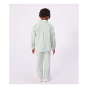 Petit Bateau - Adaçayı | Düz Keten Gömlek