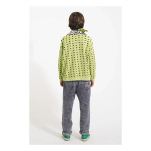 Piupiuchick - Fitilli Yıldız Sweatshirt Organik Pamuk | Yeşil
