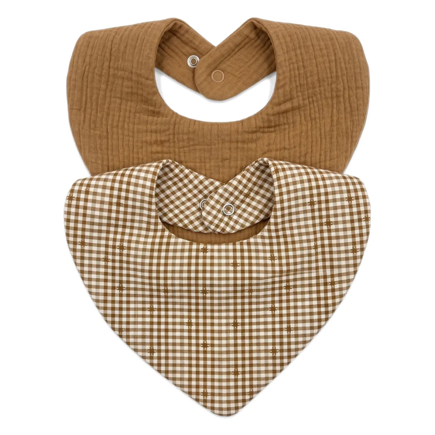 Editions Aimable - Brigitte Bandana - 2’li Set | Noisette Vichy Pamuk