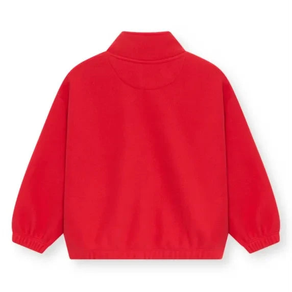 the new society - Cloudy Fermuarlı Sweatshirt | Kırmızı