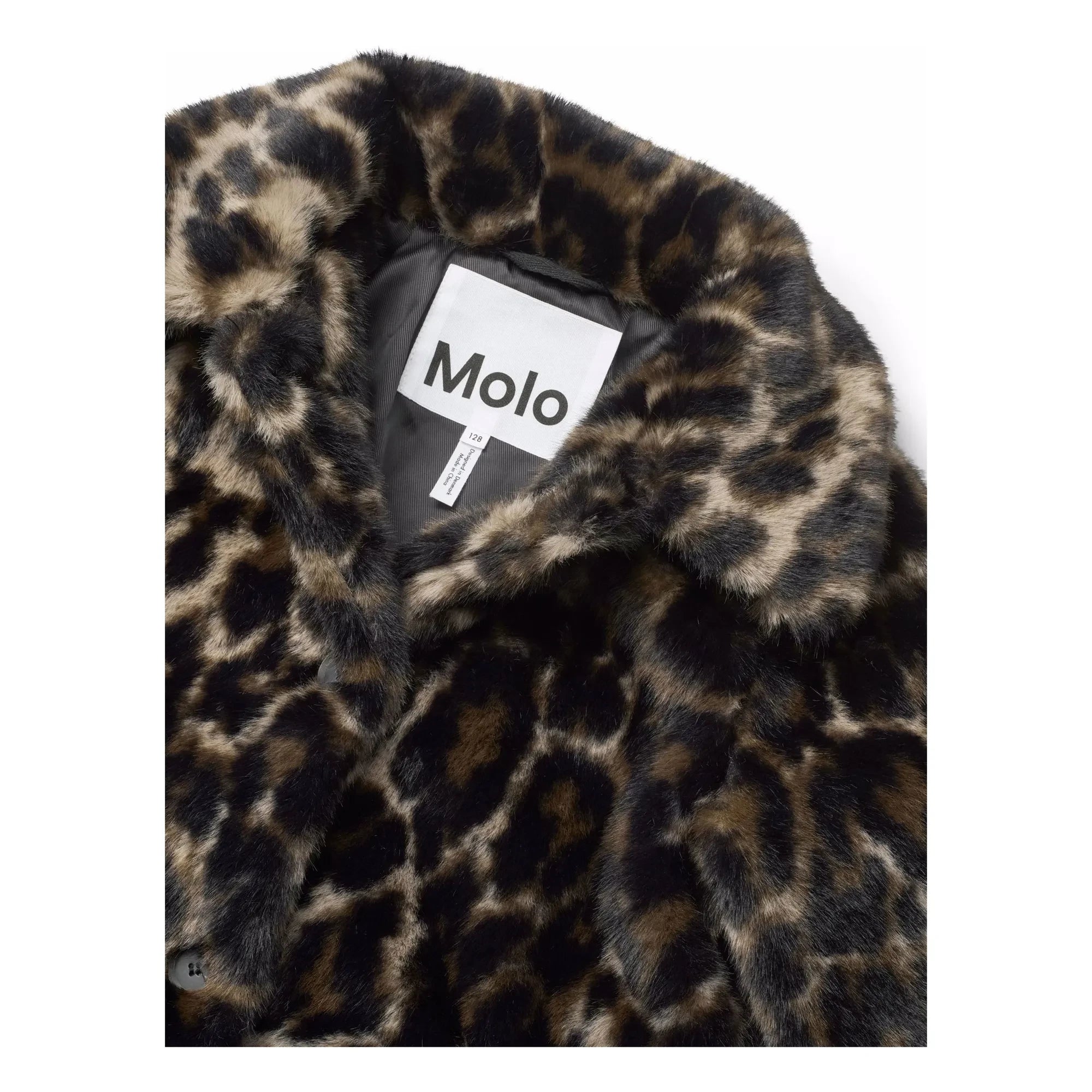 Molo - Hera Leopar Kürk Kaban | Kahverengi