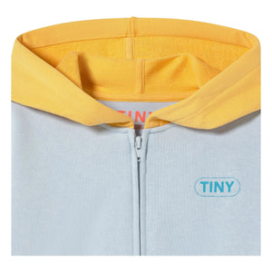 Tinycottons - Renk Bloklu Organik Pamuklu Kapüşonlu Sweatshirt | Yeşil