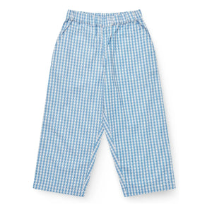 Copenhagen Colors - Pied de Poule organik pamuk pantolon | Mavi