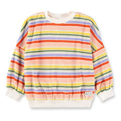 Molo - Marika çizgili organik pamuklu sweatshirt | Turuncu