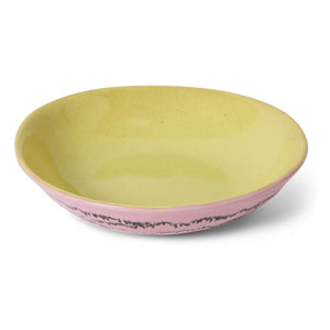 HKliving - Kabarcıklı çorba tabakları - 2'li Set | Pembe