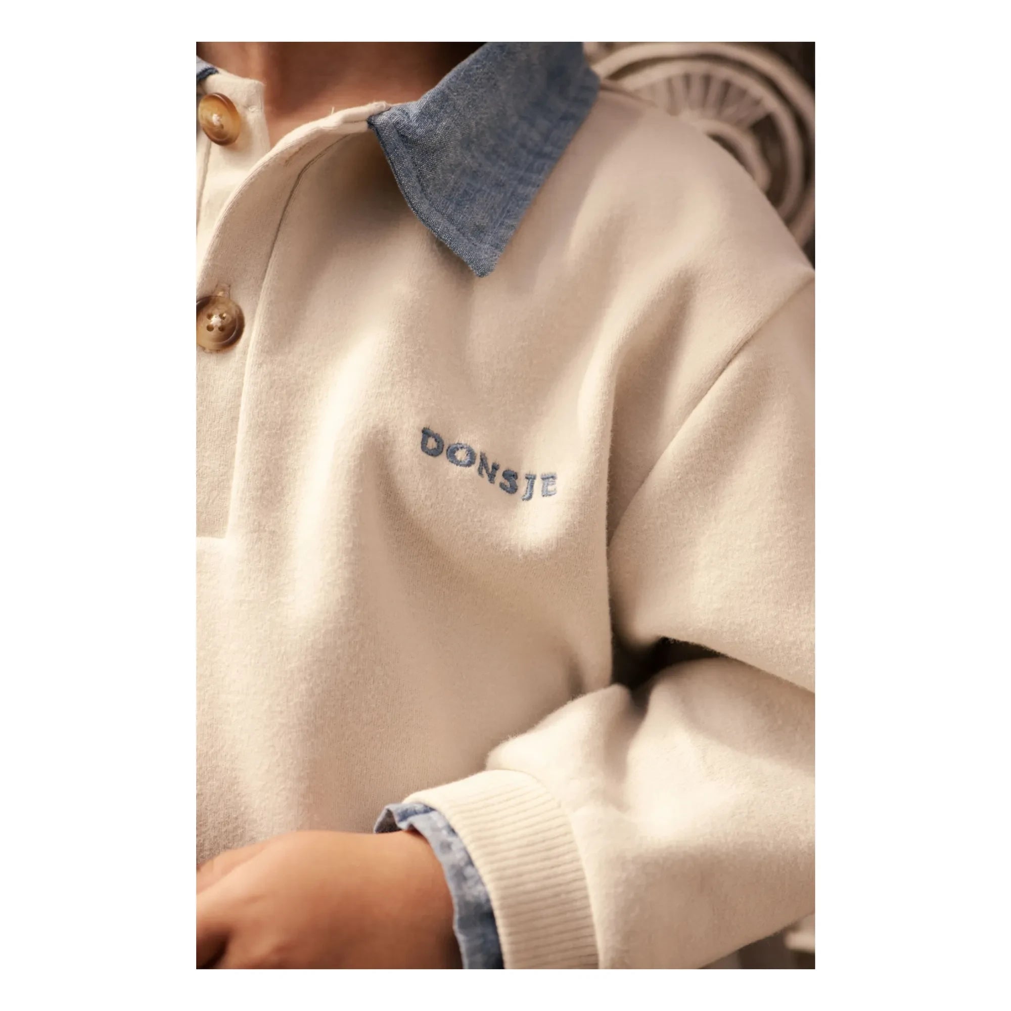 Donsje - Priem organik pamuk sweatshirt | Ekru