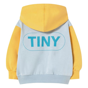 Tinycottons - Renk Bloklu Organik Pamuklu Kapüşonlu Sweatshirt | Yeşil