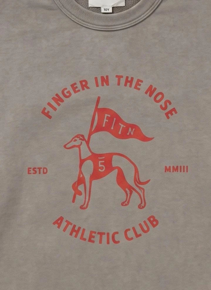 Finger in the nose - Blow Athletic Club سويت شيرت قطن عضوي | رمادي