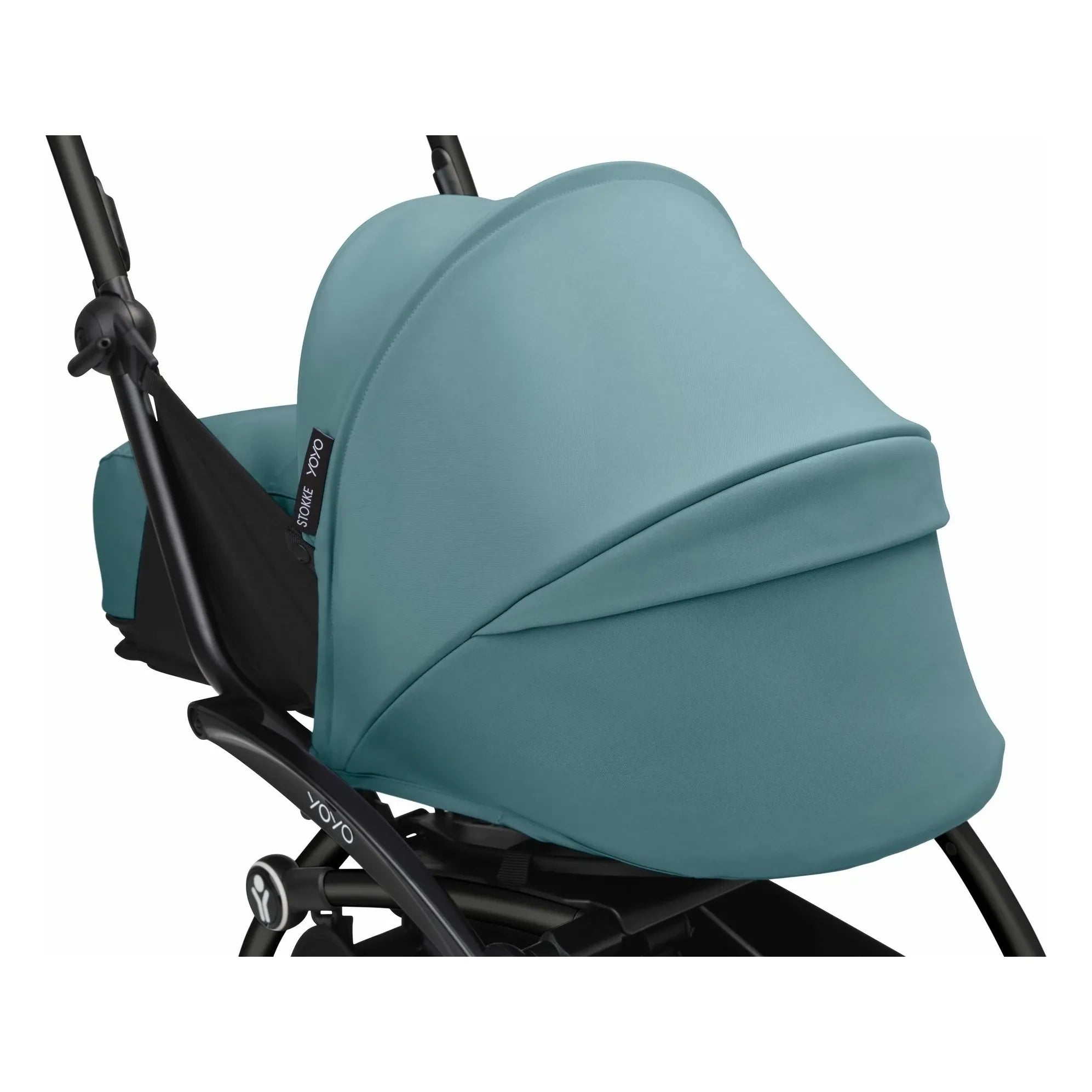 Stokke® - YOYO³ 0+ yenidoğan bebek arabası Siyah çerçeve | Aqua