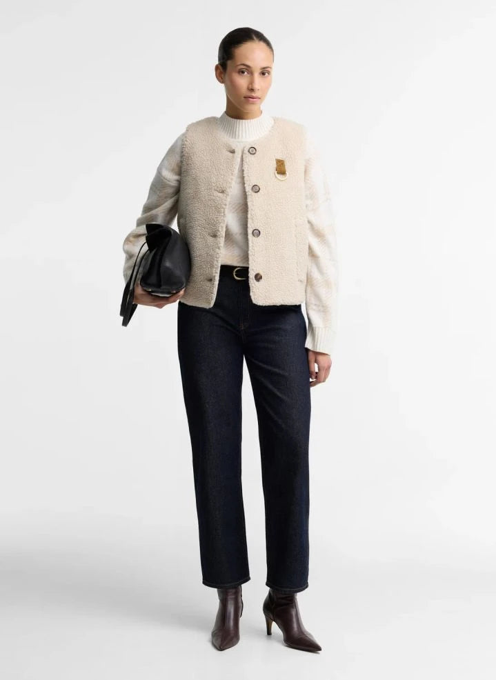 Barbour - Bowes Polar Kolsuz Ceket | Ekru