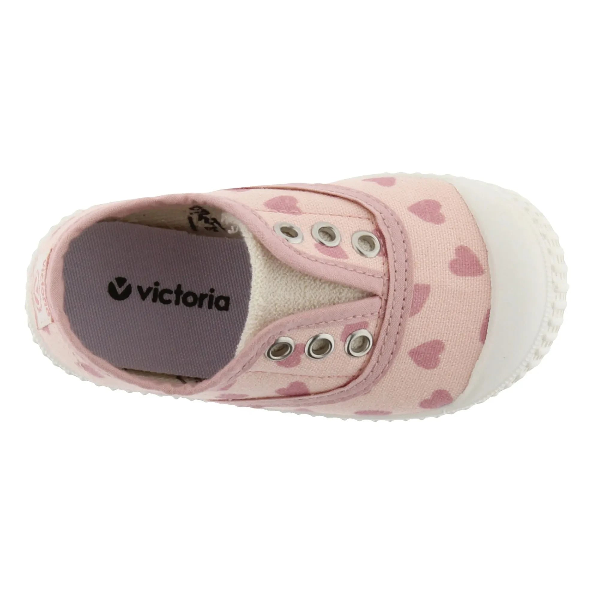 Victoria - Elastico Lona Hearts Sneakers | Toz Pembe