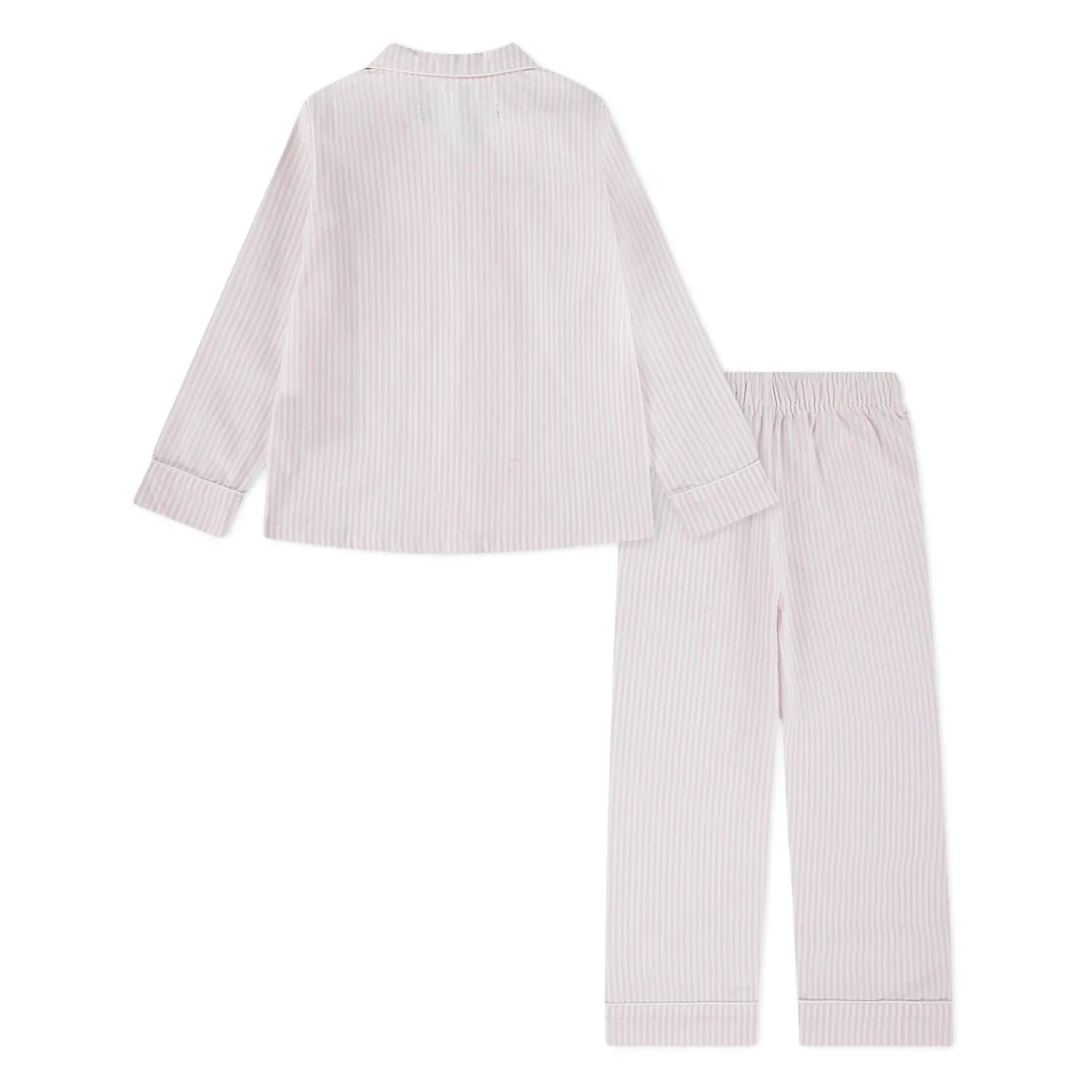 Ralph Lauren - Çizgili Logolu Gömlek ve Pantolon Pijama | Pembe