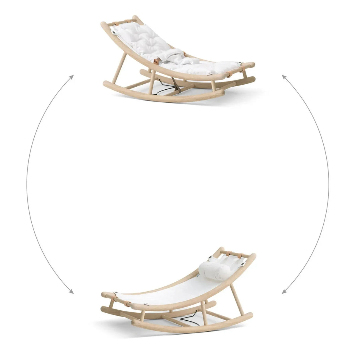 Oliver Furniture - Oak Bebek ve Yürümeye Başlayan Çocuk Sallanan Koltuk | Beyaz