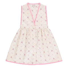 Bebe Organic - Heidi Çiçek Desenli Elbise | Ecru