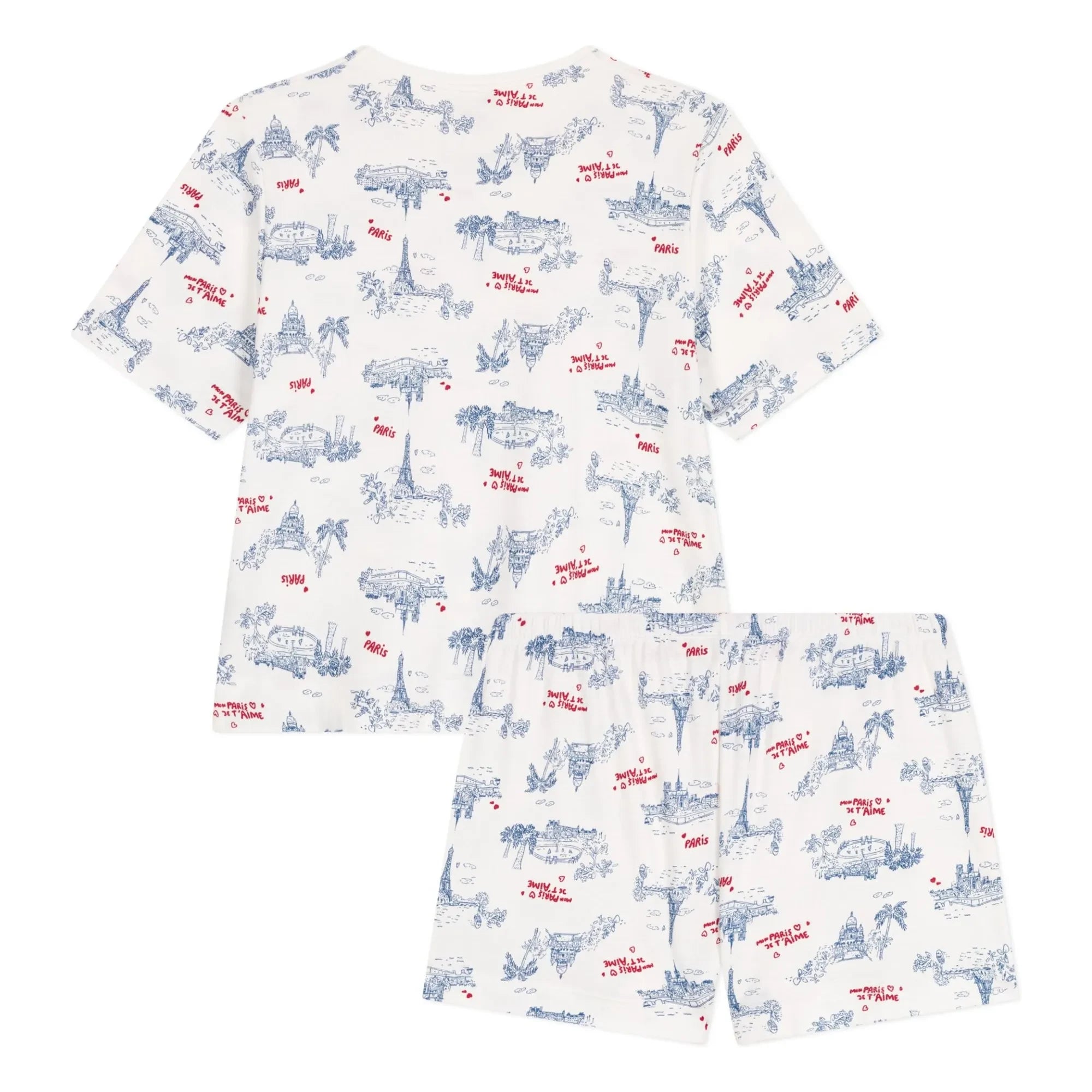 Petit Bateau - Kırık Organik Pamuklu Pijama Şortu | Ecru