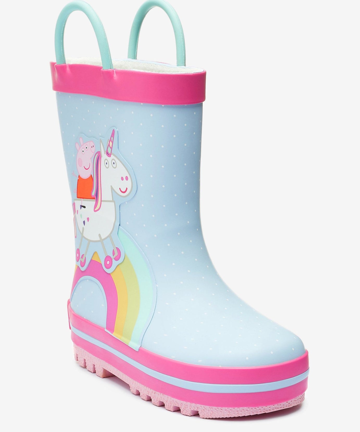 Dinossi - Peppa Pig Yumuşak Tabanlı Kız Çocuk Yağmur Çizmesi - 19-Dinossi