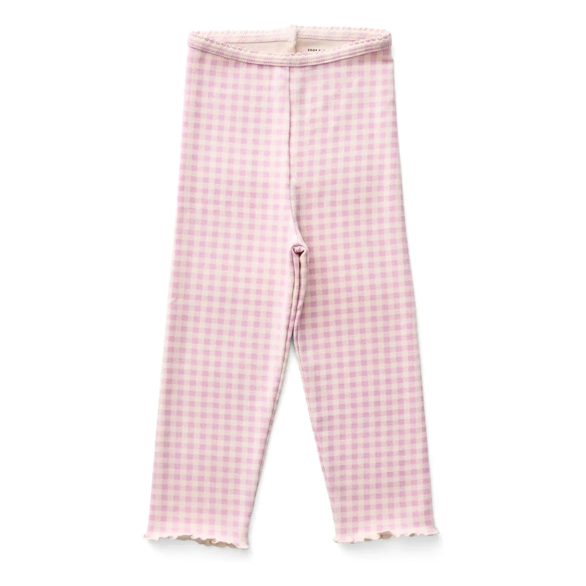 Soor Ploom - Pembe Gingham Organik Pamuk Capri Tayt