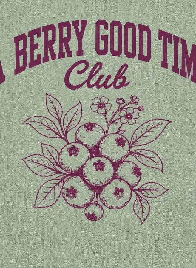 Hundred Pieces - Belmont Blueberry قطن عضوي سويت شيرت | أخضر