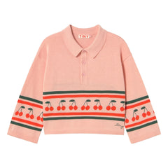 Tinycottons - Polo Kiraz Örgü | Pembe