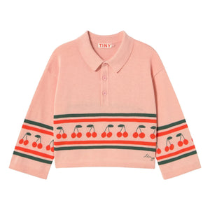 Tinycottons - Polo Kiraz Örgü | Pembe