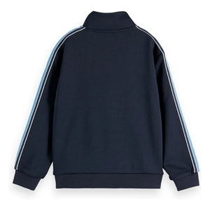 Scotch & Soda - Çizgili Fermuarlı Sweat | Lacivert