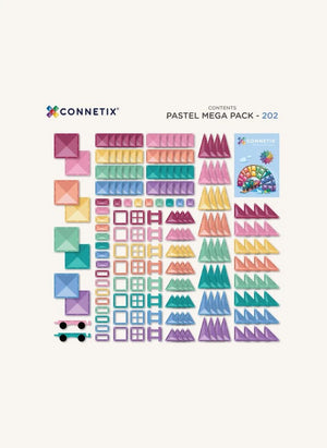 Connetix - باقة ميجا - 202 قطعة | باستيل