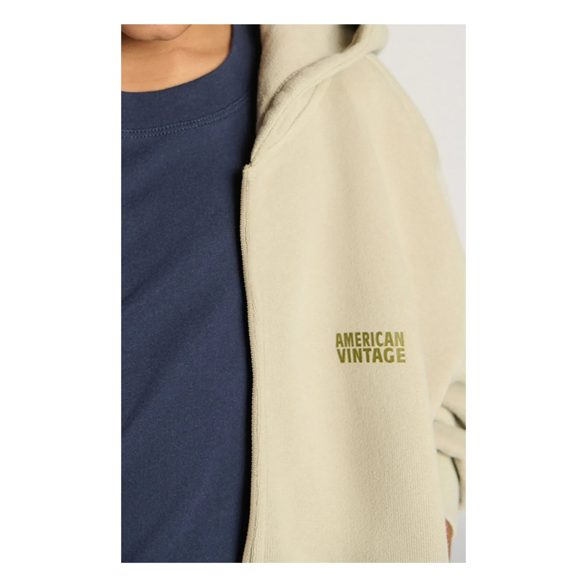 American Vintage - Izubird fermuarlı sweatshirt | Açık gri