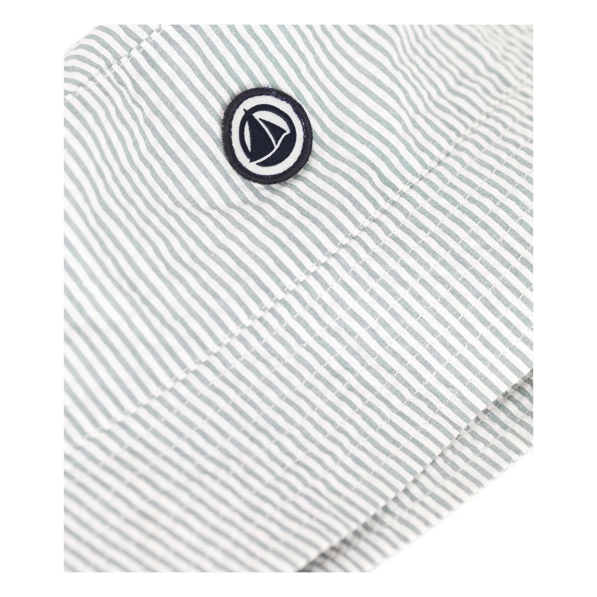 Petit Bateau - Çizgili Organik Pamuklu Bob Şapka | Yeşil