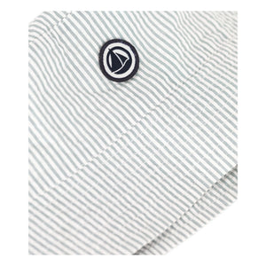 Petit Bateau - Çizgili Organik Pamuklu Bob Şapka | Yeşil