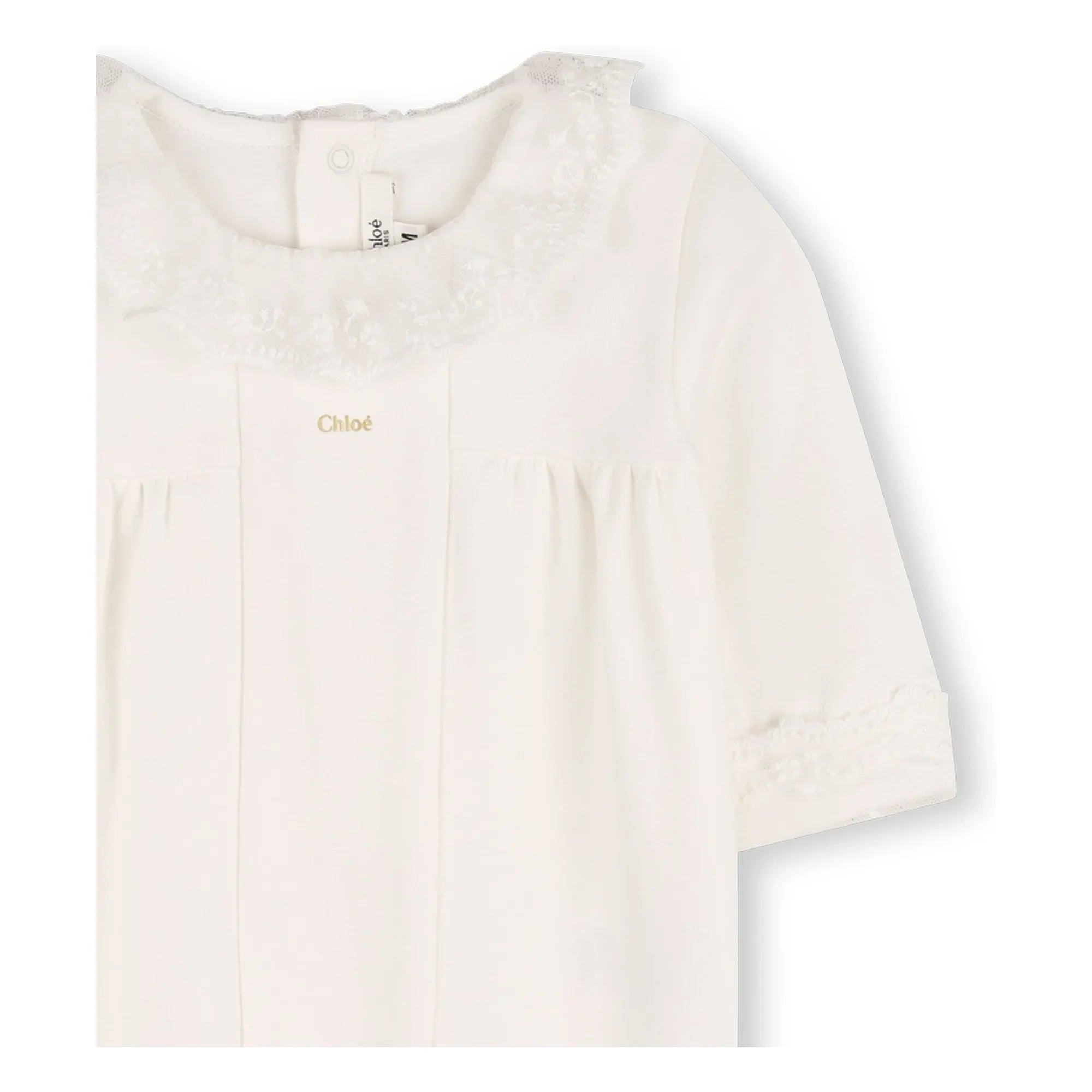 Chloé - Organik pamuk pijama ve battaniye seti | Beyaz