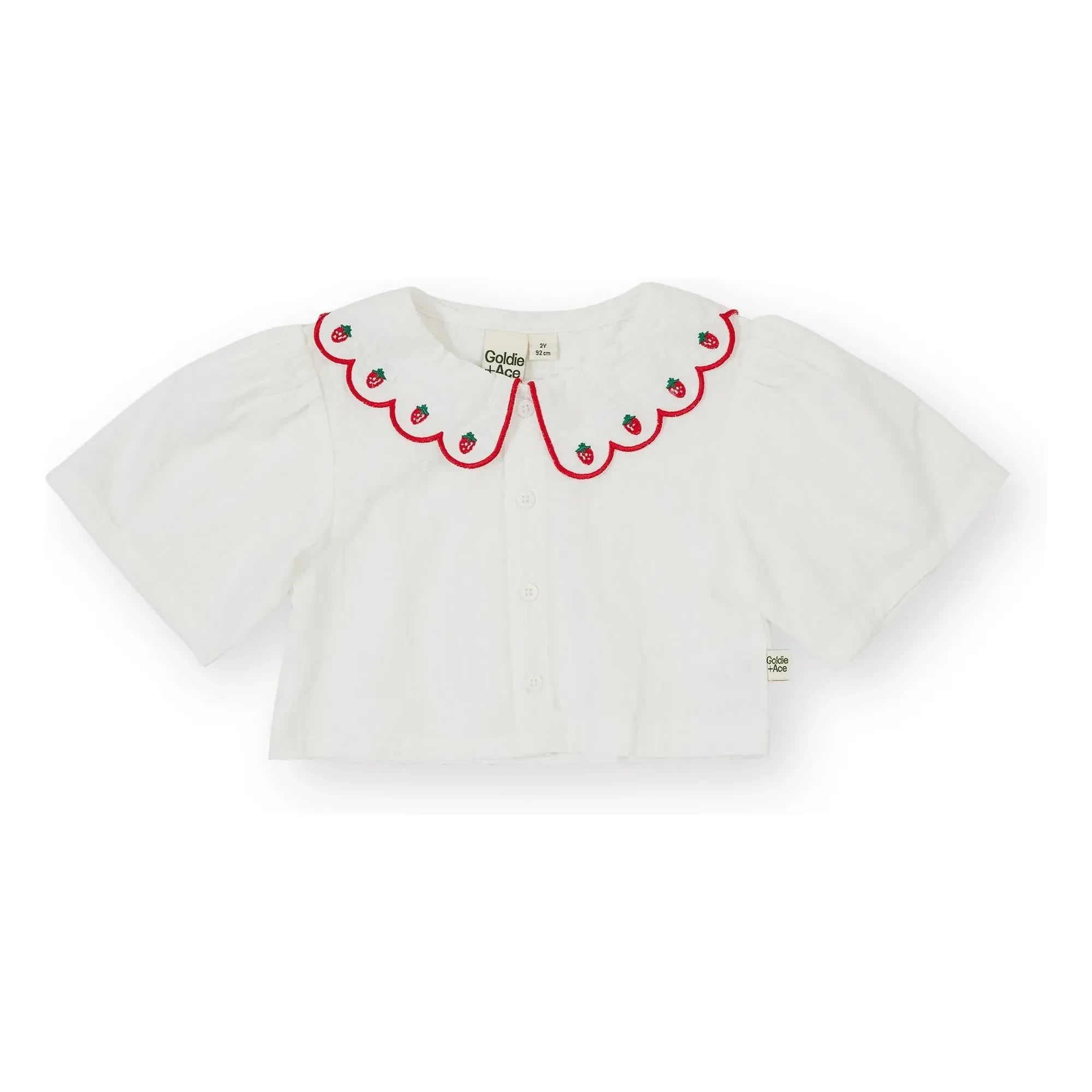 Goldie + Ace - Çilek Crop Bluz | Fildişi