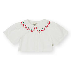 Goldie + Ace - Çilek Crop Bluz | Fildişi