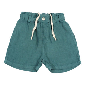Búho - Keten Bermuda şort | Tavus kuşu mavisi