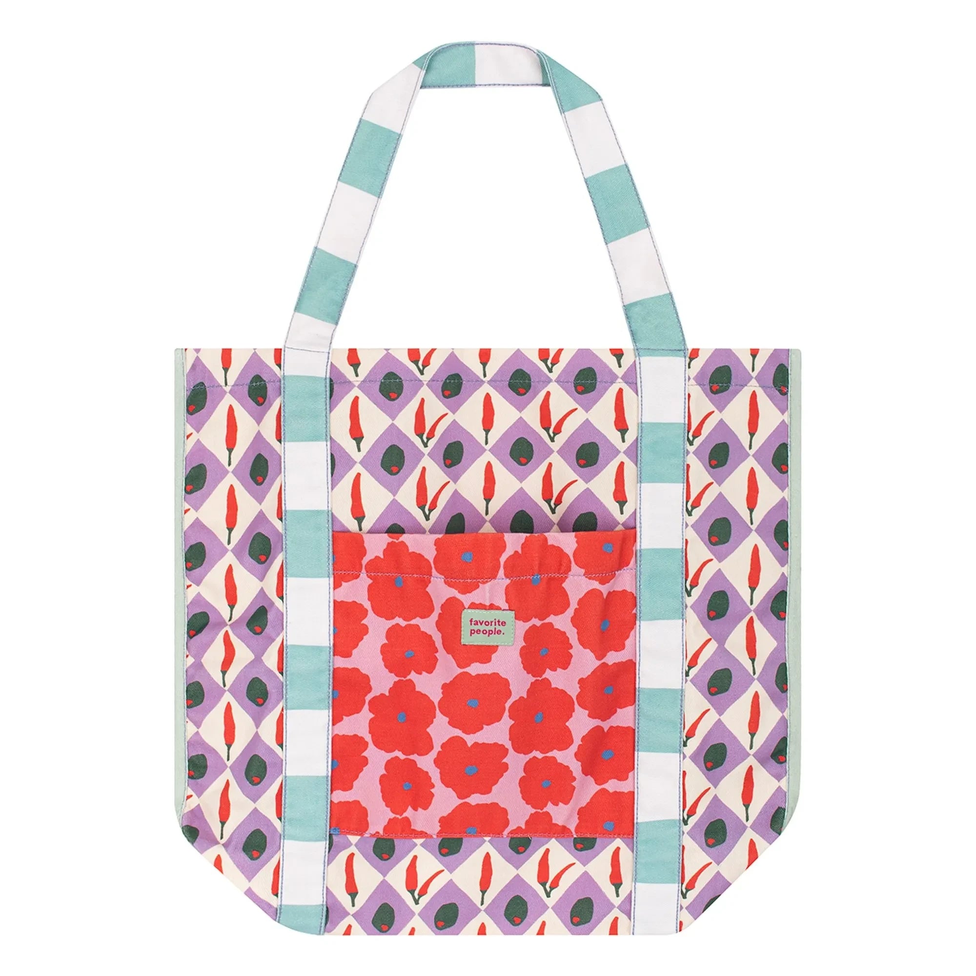 Favorite People - Tote Çanta Formaggio Fleuri | Mor