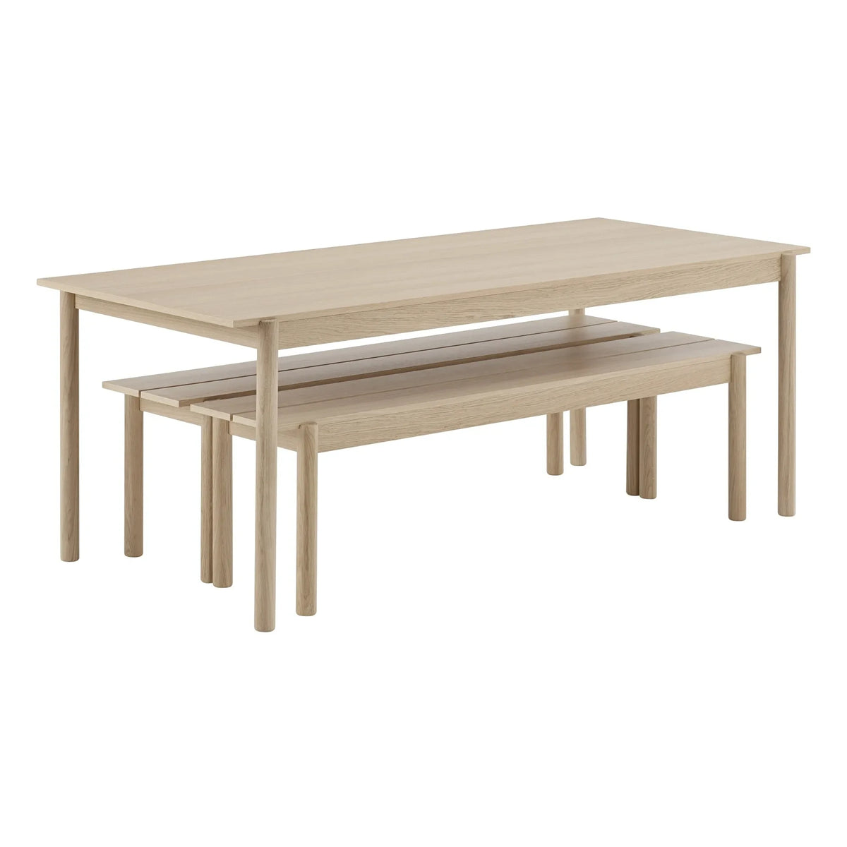 Muuto - Lineer Meşe Bank | Meşe