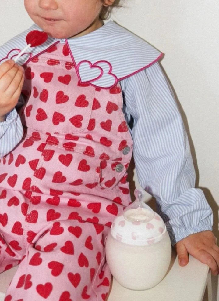 Elhée - Tıbbi Sınıf Silikon Biberon, Ergonomik "Kalpler" Emzikli | Açık Pembe