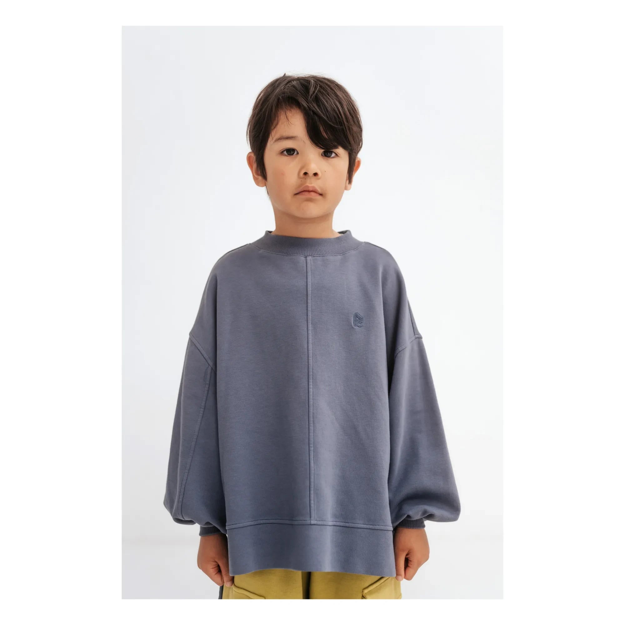 Repose AMS - Kutu formunda organik pamuklu sweatshirt | Kömür grisi