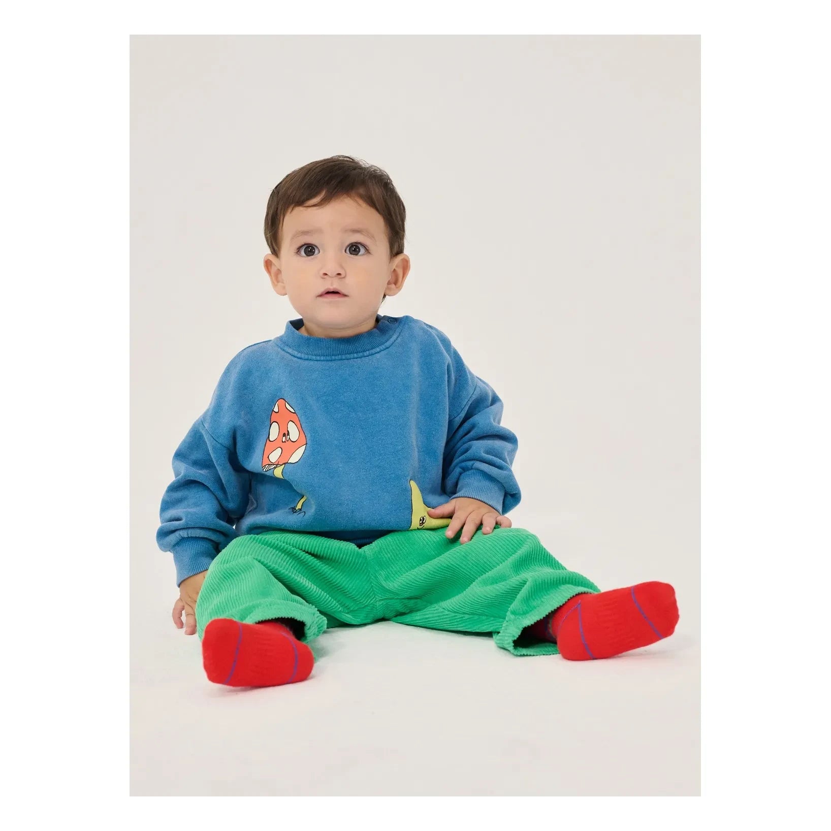 Bobo Choses - Mantar Sweat Organik Pamuklu Bebek | Mavi